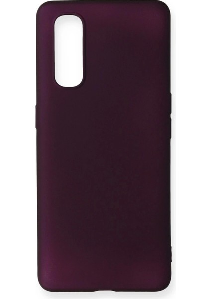 Oppo Find X2 Kılıf First Silikon - Mürdüm