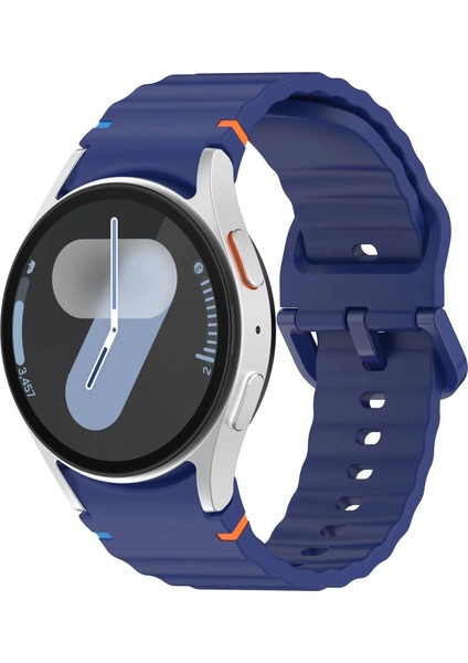 Samsung Watch 6 Classic 43MM ile Uyumlu Wavy Style Tokalı Silikon Kordon Kayış - FC1101