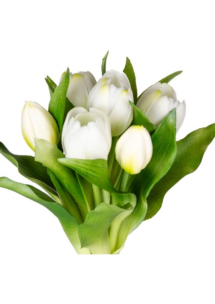 Yapay Lale Islak Dokulu Beyaz 26 Cm. fiyatları