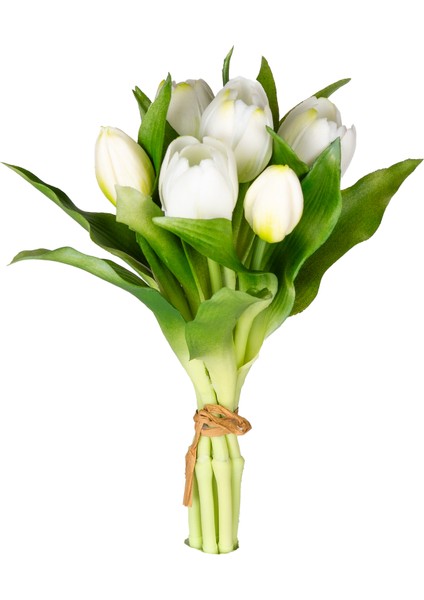 Yapay Lale Islak Dokulu Beyaz 26 Cm. modelleri