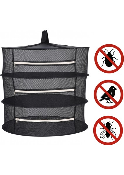 3 Katlı Fermuarlı Meyve Sebze Bitki Kurutma Filesi | Katlanabilir Meyve Sebze Bitki Doğal Kurutma Sepeti fiyatları