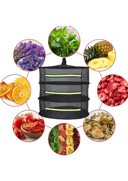 3 Katlı Fermuarlı Meyve Sebze Bitki Kurutma Filesi | Katlanabilir Meyve Sebze Bitki Doğal Kurutma Sepeti fırsatları