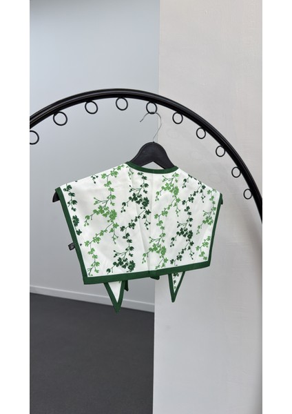Frezya Yeşil Çiçek Desenli Yaka Fular fiyatları