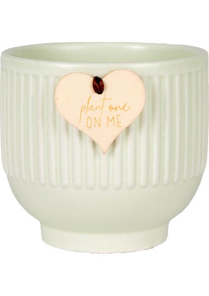 Seramik Saksı Yeşil 10X10.5 Cm.