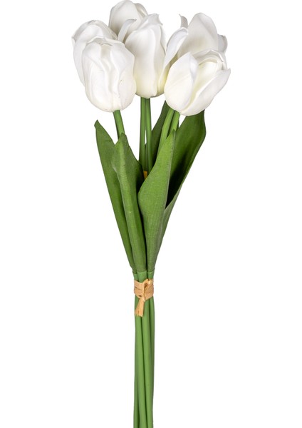 Yapay Lale Islak Dokulu Beyaz 44 Cm.