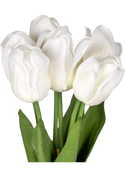 Yapay Lale Islak Dokulu Beyaz 44 Cm. fiyatları