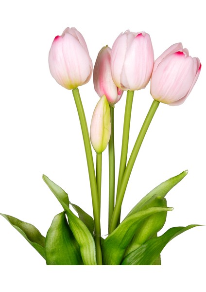 Yapay Lale Islak Dokulu Pembe 40 Cm. fiyatları