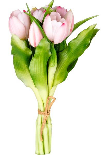 Yapay Lale Islak Dokulu Pembe 26 Cm.