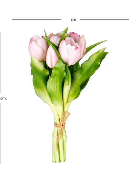 Yapay Lale Islak Dokulu Pembe 26 Cm. fırsatları