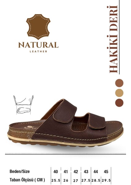 Hakiki Deri Erkek Terlik Doğal Deri Terlik C Kahve fiyatları