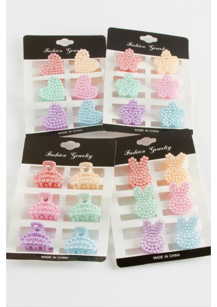 6 Adet Karışık Renkli Minik Mandal Toka 2,5 cm