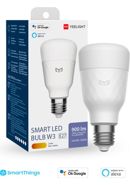 Akıllı E27 LED Ampul, Ayarlanabilir Sarı Işık, Beyaz, Enerji Tasarruflu, Uzun Ömür fiyatları