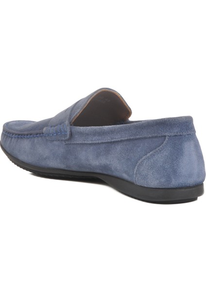 Mavi Süet Hakiki Deri Erkek Günlük Ayakkabı Kazar 3Y0113-163 M fırsatları