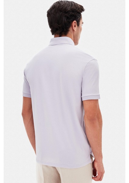 Slim Fit Galaktik Leylak Pike Dokulu T-Shirt 4EC146011784M fırsatları