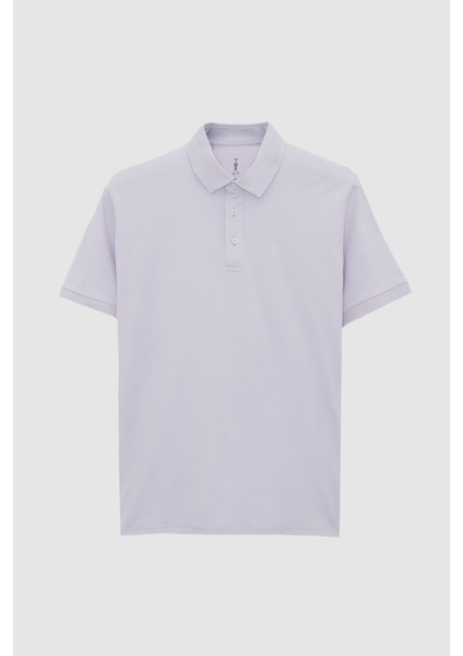 Slim Fit Galaktik Leylak Pike Dokulu T-Shirt 4EC146011784M indirimleri