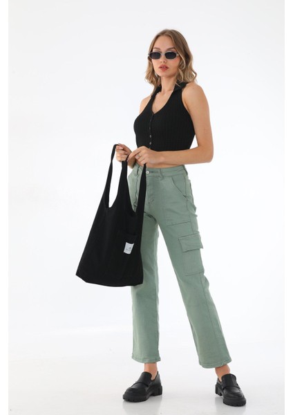 Şık Siyah Bez Çanta, Hafif ve Kullanışlı Günlük Çanta fırsatları