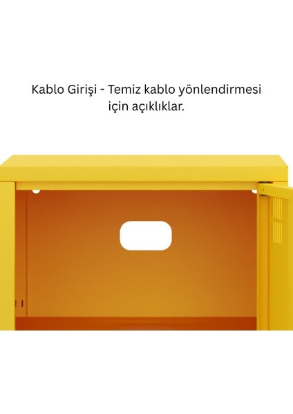 Pera Komodin Kapaklı 41,5 x 40 x 64,50 cm - 9 Renk Seçeneği Bulunmaktadır