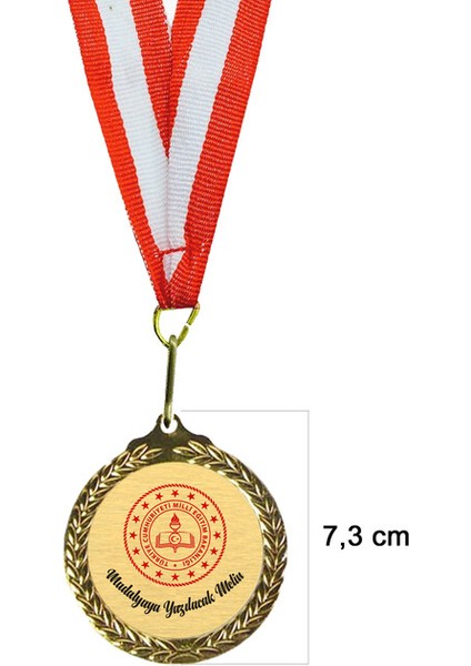 7,3 cm Altın Renk Zeytin Dalı Madalya – Kişiye Özel Yazı Alanlı Ödül Madalyası fiyatları