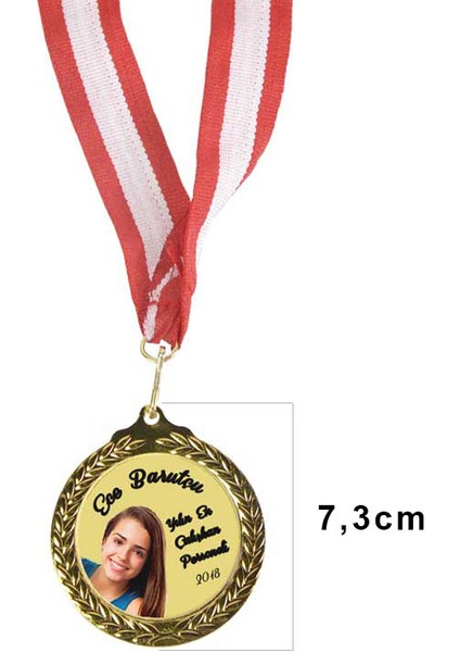 7,3 cm Altın Renk Zeytin Dalı Madalya – Kişiye Özel Yazı Alanlı Ödül Madalyası modelleri