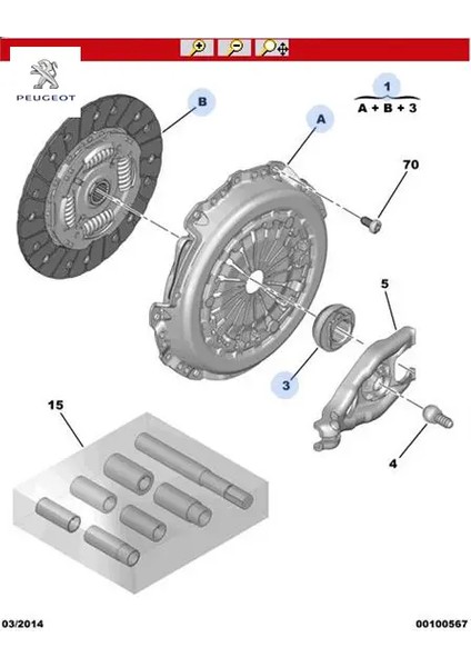 Debriyaj Baski Plaka 301-C Elysee 1.2i Peugeot Peugeot, Cıtroen 1611284980