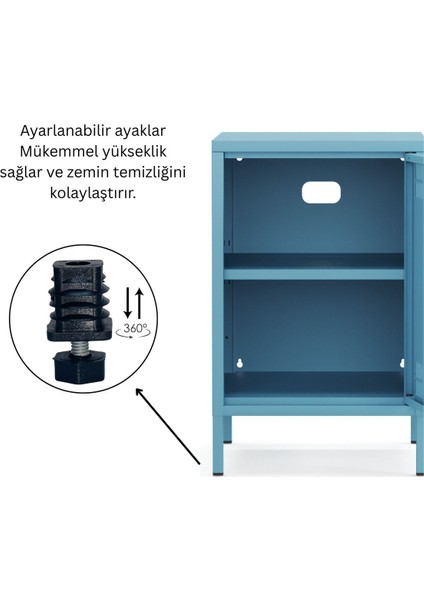 Pera Komodin Kapaklı 41,5 x 40 x 64,50 cm - 9 Renk Seçeneği Bulunmaktadır indirimleri