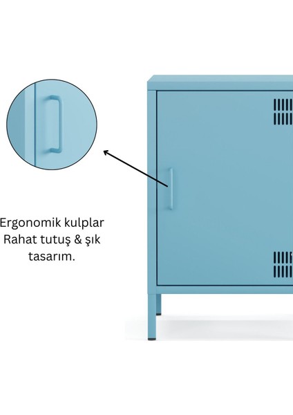 Pera Komodin Kapaklı 41,5 x 40 x 64,50 cm - 9 Renk Seçeneği Bulunmaktadır