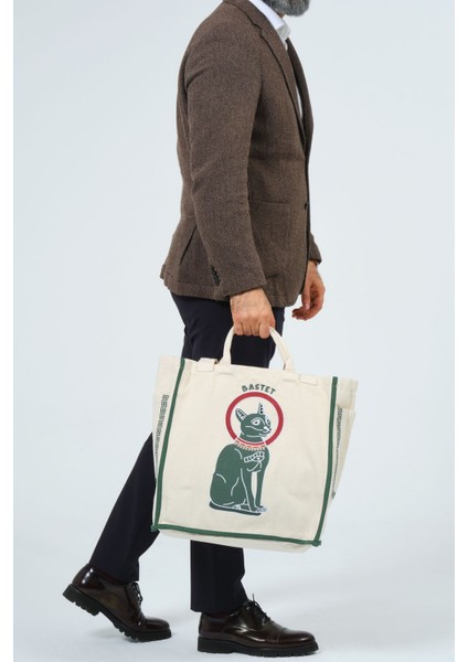 Renkli Nakış Işlemeli Pamuk Çok Cepli Kullanışlı Bez Çanta