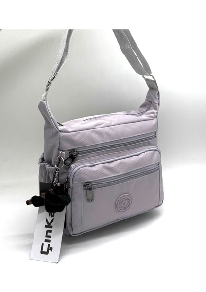 Gri Suya Dayanıklı Kumaş Omuz ve Postacı Çantası, Şık ve Dayanıklı Tasarım