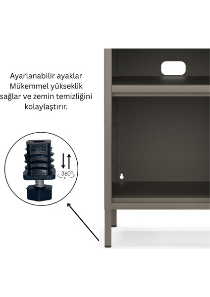 Pera Komodin Açık Raflı 41,5 x 40 x 64,50 cm - 9 Renk Seçeneği Bulunmaktadır indirimleri