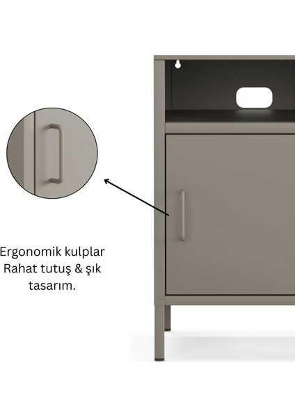 Pera Komodin Açık Raflı 41,5 x 40 x 64,50 cm - 9 Renk Seçeneği Bulunmaktadır