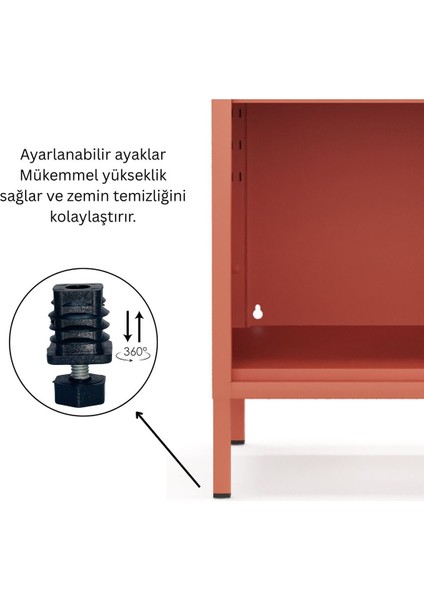 Pera Komodin Açık Raflı 41,5 x 40 x 64,50 cm - 9 Renk Seçeneği Bulunmaktadır indirimleri