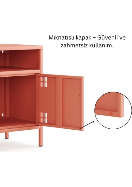 Pera Komodin Açık Raflı 41,5 x 40 x 64,50 cm - 9 Renk Seçeneği Bulunmaktadır