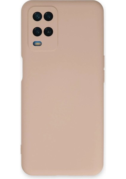 Oppo A54 4g Kılıf Nano Içi Kadife Silikon - Pudra