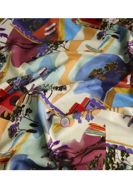 Pamuk Viskon Dökümlü Desenli Kumaş