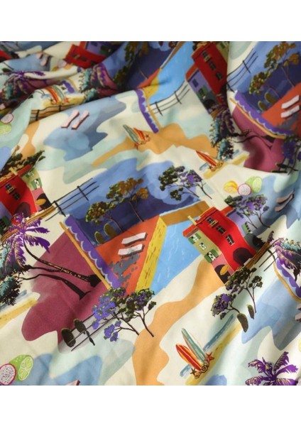 Pamuk Viskon Dökümlü Desenli Kumaş