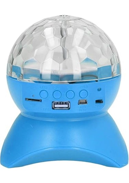 Mavi Işıklı Dönen Disko Topu Bluetooth Mp3 USB Hoparlör