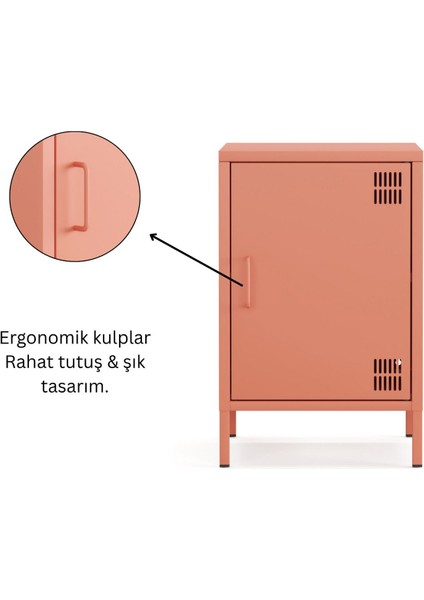 Pera Komodin Kapaklı 41,5 x 40 x 64,50 cm - 9 Renk Seçeneği Bulunmaktadır
