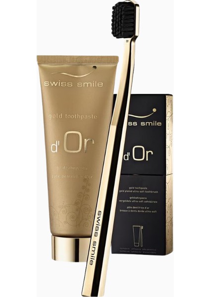 Swıss Smıle Golden Toothpaste D’or Set, Lüks Diş Bakım Seti