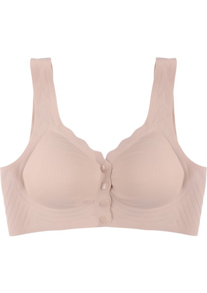 Balensiz Lazer Dikişsiz Kaplı Önden Kopçalı Sütyen Büstiyer