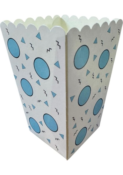 8'li Mısır Kutusu Mavi Benekli