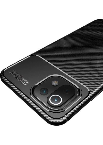 Xiaomi Mi 11 Lite Kılıf Auto Focus Karbon Kapak - Lacivert modelleri
