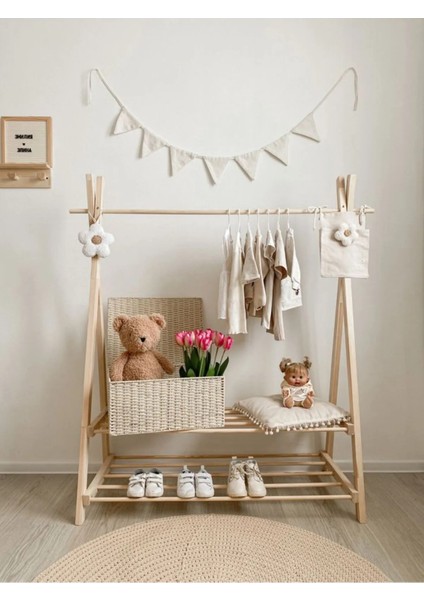 Bebebk Odası Askılık, Açık Dolap, Çocuk Odası Askılık, Ahşap Askılık, Açık Dolap