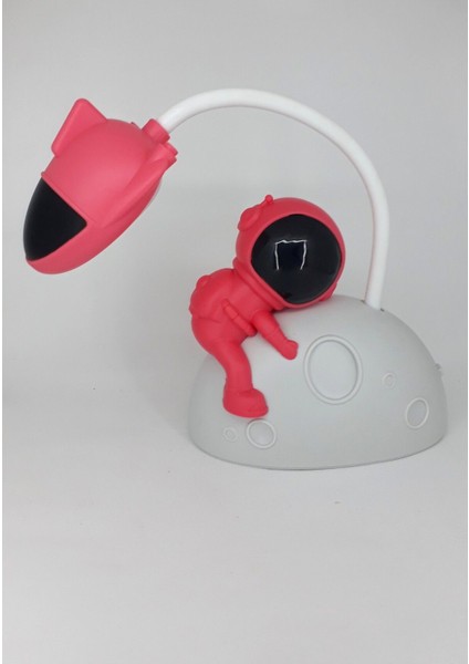 Pembe Uzay Temalı Masa Lambası, Şık ve Eğlenceli Dekorasyon</s>