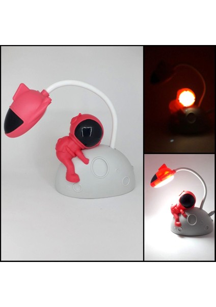 Pembe Uzay Temalı Masa Lambası, Şık ve Eğlenceli Dekorasyon</s> fırsatları