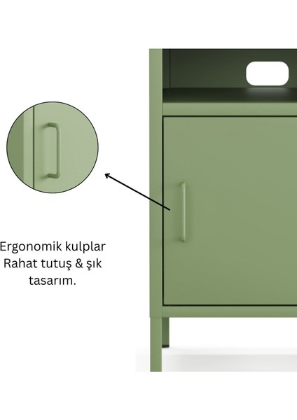 Pera Komodin Açık Raflı 41,5 x 40 x 64,50 cm - 9 Renk Seçeneği Bulunmaktadır