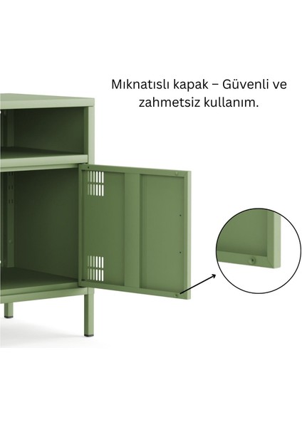 Pera Komodin Açık Raflı 41,5 x 40 x 64,50 cm - 9 Renk Seçeneği Bulunmaktadır
