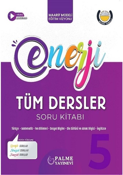 Palme 5. Sınıf Tüm Dersler Enerji Soru Kitabı Çözümlü Palme Yayın