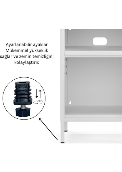 Pera Komodin Açık Raflı 41,5 x 40 x 64,50 cm - 9 Renk Seçeneği Bulunmaktadır indirimleri