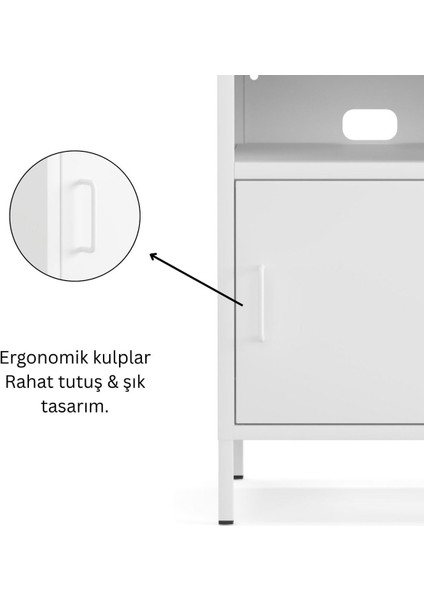 Pera Komodin Açık Raflı 41,5 x 40 x 64,50 cm - 9 Renk Seçeneği Bulunmaktadır