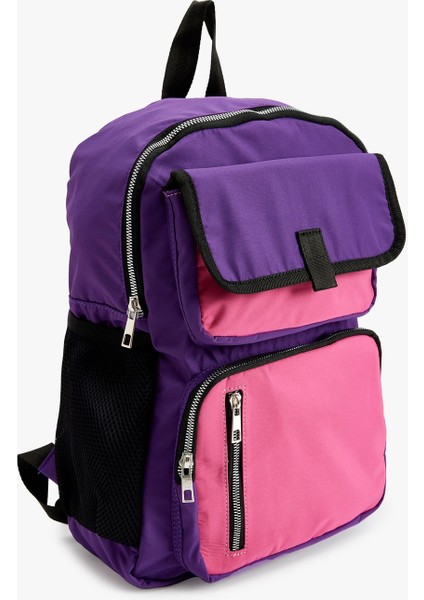 Pembe Detaylı Fermuarlı Okul Çantası, Şık ve Kullanışlı Çocuk Çantası fiyatları
